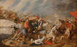 Bitva o Amazonky od Hans Jordaens III