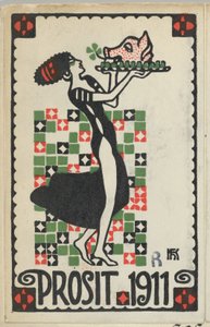 Novoroční přání: Na zdraví 1911 Prosit, 1910. od Hans Kalmsteiner