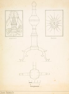 Andiron (jeden z páru) od Hans Korsch
