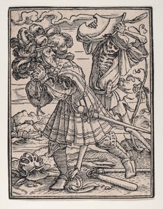 Hrabě, z Tanec smrti, ca. 1526, vydáno 1538. od Hans Lützelburger