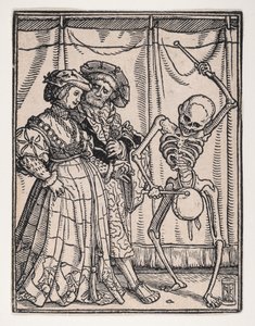 Šlechtična, z Tanec smrti, ca. 1526, vydáno 1538. od Hans Lützelburger