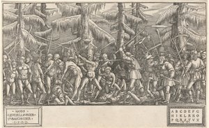 Bitva nahých mužů a rolníků od Hans Lützelburger, after Master NH