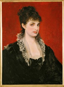 Anna von Waldberg ... (malba na dřevě) od Hans Makart