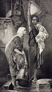 Egyptské ženy kreslení vody od Hans Makart