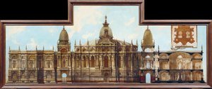 Design pro palác: zadní strana a půdorys od Hans Makart