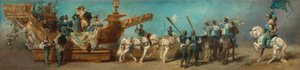 Návrh na slavnostní průvod 1879 - Dunajská paroplavební společnost