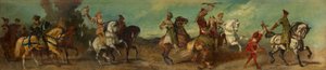 Návrh pro slavnostní průvod 1879 - Lov se sokolem od Hans Makart
