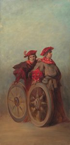 Návrh pro slavnostní průvod roku 1879 - Dva tovaryši od Hans Makart