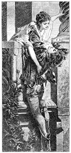 Romeo a Julie, c1880-1882 od Hans Makart