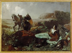 Smrt hraběte Pappenheima, generála za třicetileté války... (malba na plátně) od Hans Makart