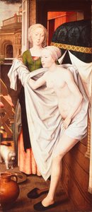 Bathsheba ve vaně, kolem 1485 (malba) od Hans Memling