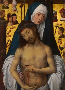 Panna Maria ukazuje muže bolesti od Hans Memling