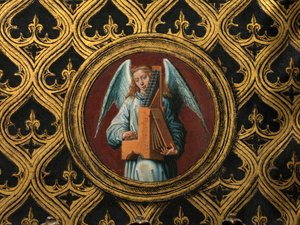 Detail relikviáře svaté Uršuly od Hans Memling