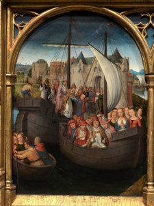 Detail relikviáře svaté Uršuly od Hans Memling