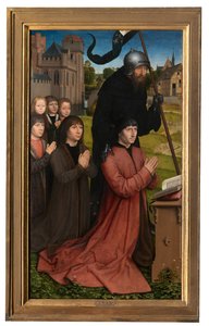 Detail Triptychu Willema Moreela od Hans Memling