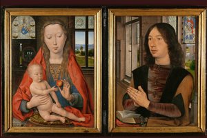 Diptych Maartena van Nieuwenhove (malba na dubových deskách) od Hans Memling