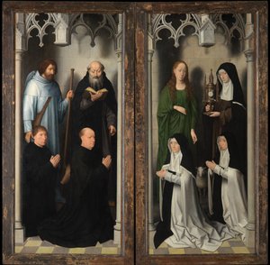 Exteriér Triptychu svatého Jana Křtitele a svatého Jana Evangelisty od Hans Memling