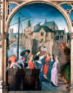 Svatyně St Ursula, Příjezd do Kolína nad Rýnem, 1489 od Hans Memling