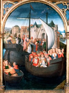 Svatyně St Ursula, odjezd z Basileje, 1489 od Hans Memling