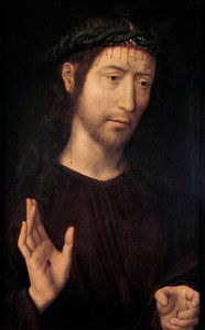 Požehnání muže z bolestí od Hans Memling