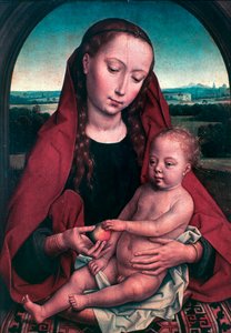 Panna a dítě, c1453-1494 od Hans Memling