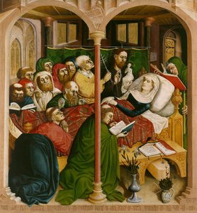 Smrt Marie. Křídla Wurzachského oltáře, 1437