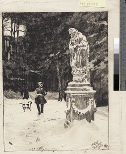 Zima. Zámecký park Fredensborg od Hans Nikolaj Hansen