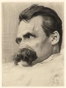 Portrét Friedricha Nietzscheho (1844 - 1900), německého filozofa - Hans (Johannes) Olde (1855-1917) od Hans Olde