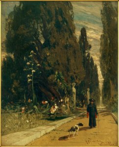 H.P.Feddersen d. J., V parku Villa d’Este (Tivoli)