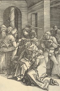 Kristus korunovaný trním, ze zrcadla umučení našeho Pána Ježíše Krista, 1507. od Hans Schäufelein the Elder