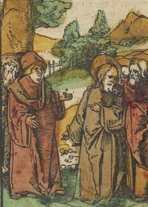 Kristus varuje učedníky před falešnými proroky, z Das Plenarium, 1517.