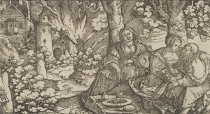 Lot a jeho dcery, ca. 1530. od Hans Schäufelein the Elder