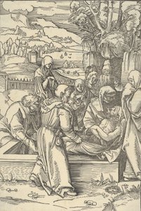 Pohřeb, od zrcadla utrpení našeho Pána Ježíše Krista, 1507. od Hans Schäufelein the Elder