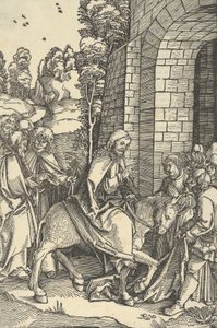 Vjezd do Jeruzaléma, od zrcadla utrpení našeho Pána Ježíše Krista, 1507. od Hans Schäufelein the Elder