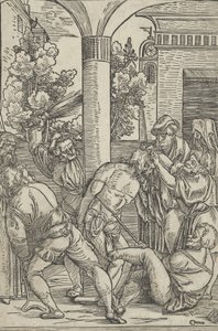 Bičování, od Života Krista, ca. 1511-12. od Hans Schäufelein the Elder