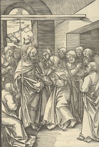 Tomášova nedůvěra, ze zrcadla umučení našeho Pána Ježíše Krista, 1507. od Hans Schäufelein the Elder