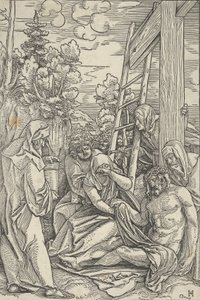 Oplakávání, ze Života Krista, ca. 1511-12. od Hans Schäufelein the Elder