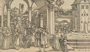 Příběh Ester. od Hans Schäufelein the Elder