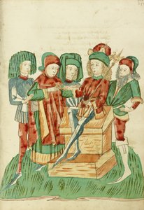 Barochias je povýšen na krále a dostává královský prsten od Hans Schilling