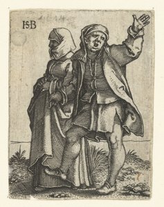 selský pár Selský svatební průvod (název série) od Hans Sebald Beham