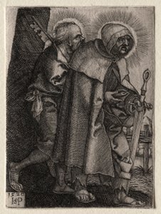 Kristus a apoštolové: sv. Petr a sv. Pavel od Hans Sebald Beham