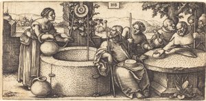 Kristus a samařská žena od Hans Sebald Beham
