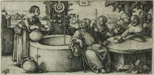 Kristus a samařská žena od Hans Sebald Beham