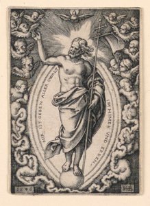 Kristus na zeměkouli od Hans Sebald Beham