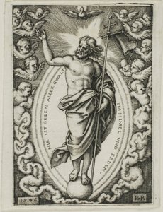 Kristus na zeměkouli od Hans Sebald Beham