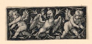 Vlys se dvěma putti prchajícími před orlem od Hans Sebald Beham