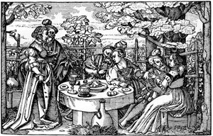 Puutarha Saksassa od Hans Sebald Beham