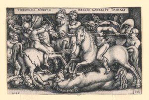 Herkules bojující proti Trojanům od Hans Sebald Beham
