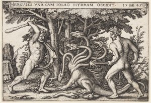 Hercules zabíjející Hydru od Hans Sebald Beham