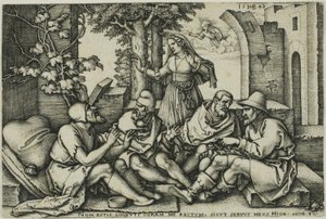 Pracovní konverzace se svými přáteli od Hans Sebald Beham